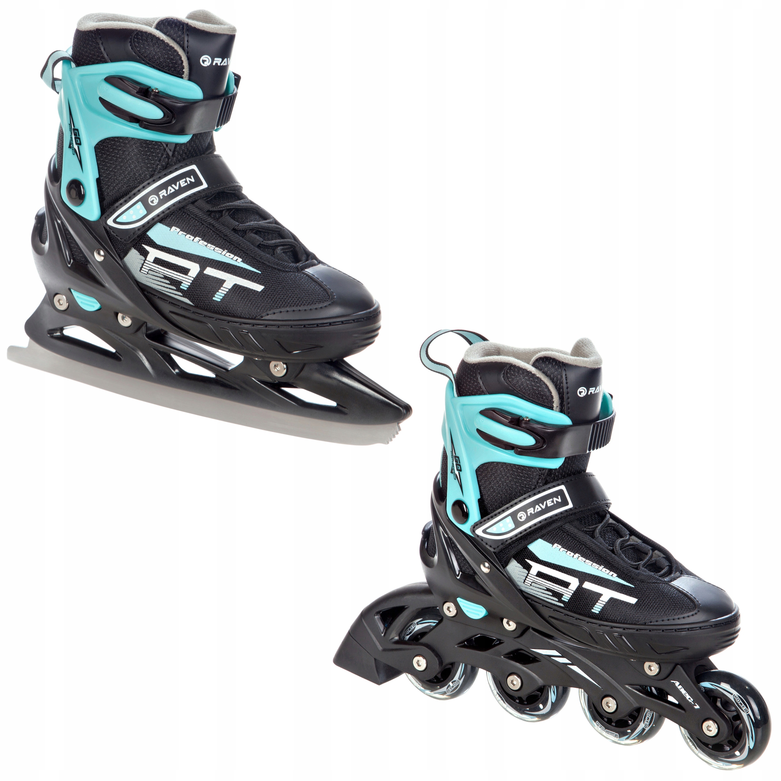 

Rolki Łyżwy 2w1 Raven Profession Black/Mint 38-42