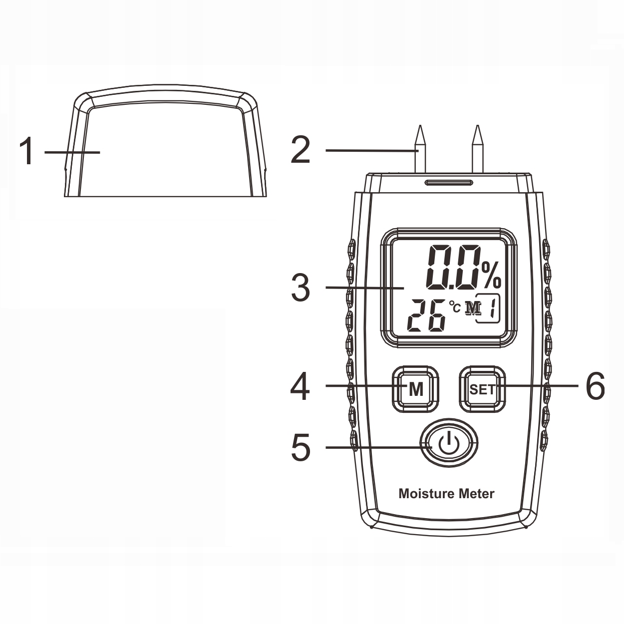 MIERNIK WILGOTNOŚCI DREWNA BETONU CEGŁY GIPSU TYNKU MATERIAŁÓW BUDOWLANYCH Długość 24.4 mm
