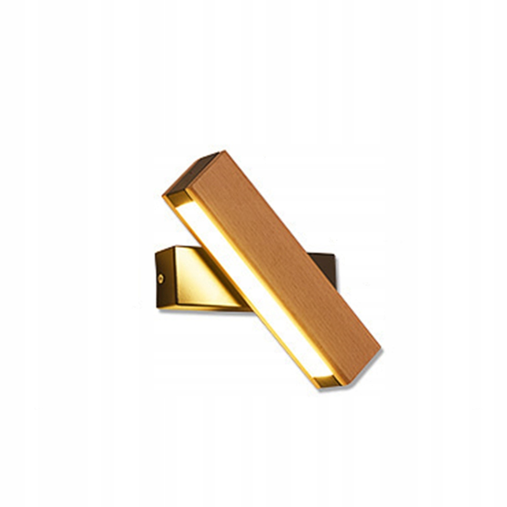 Obrotowa lampa LED 4W ścienna z litego drewna