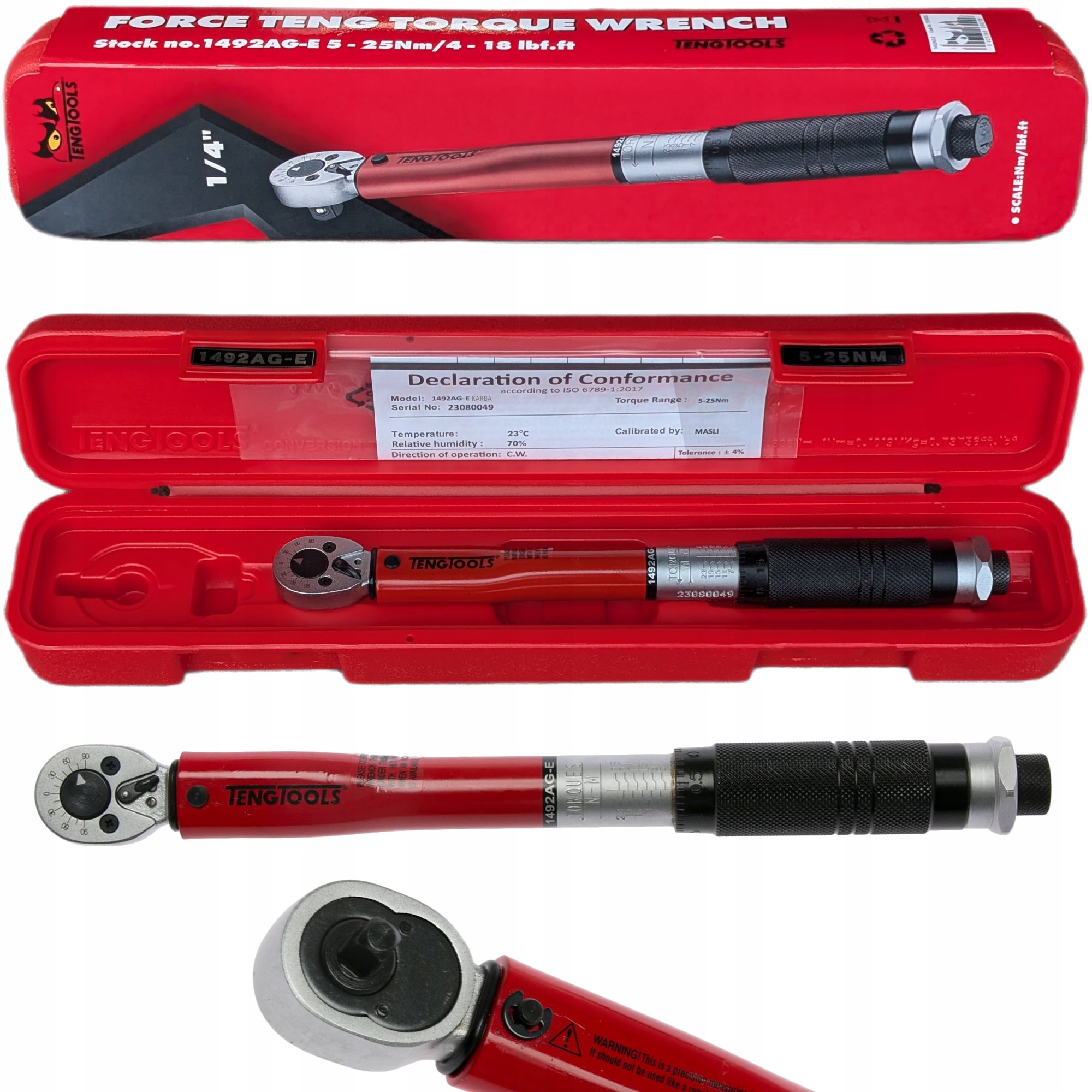 Momentový kľúč Teng Tools 5-25 Nm 1/4