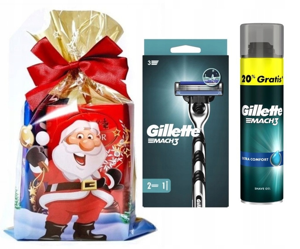 Dárek sada Gillette Mach 3 pro muže Gel holicí strojek břity