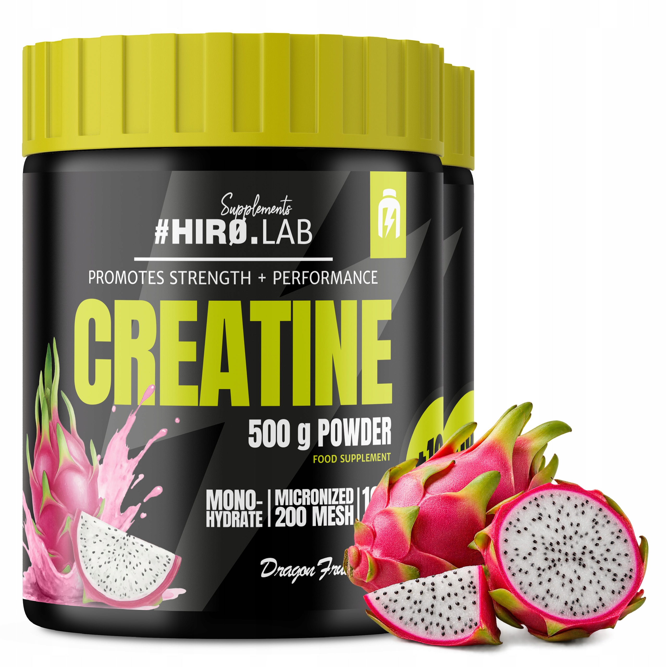 2x Kreatin Creatine Monohydrát 500g +100g Kreatin Dračí Ovoce 240p Hiro