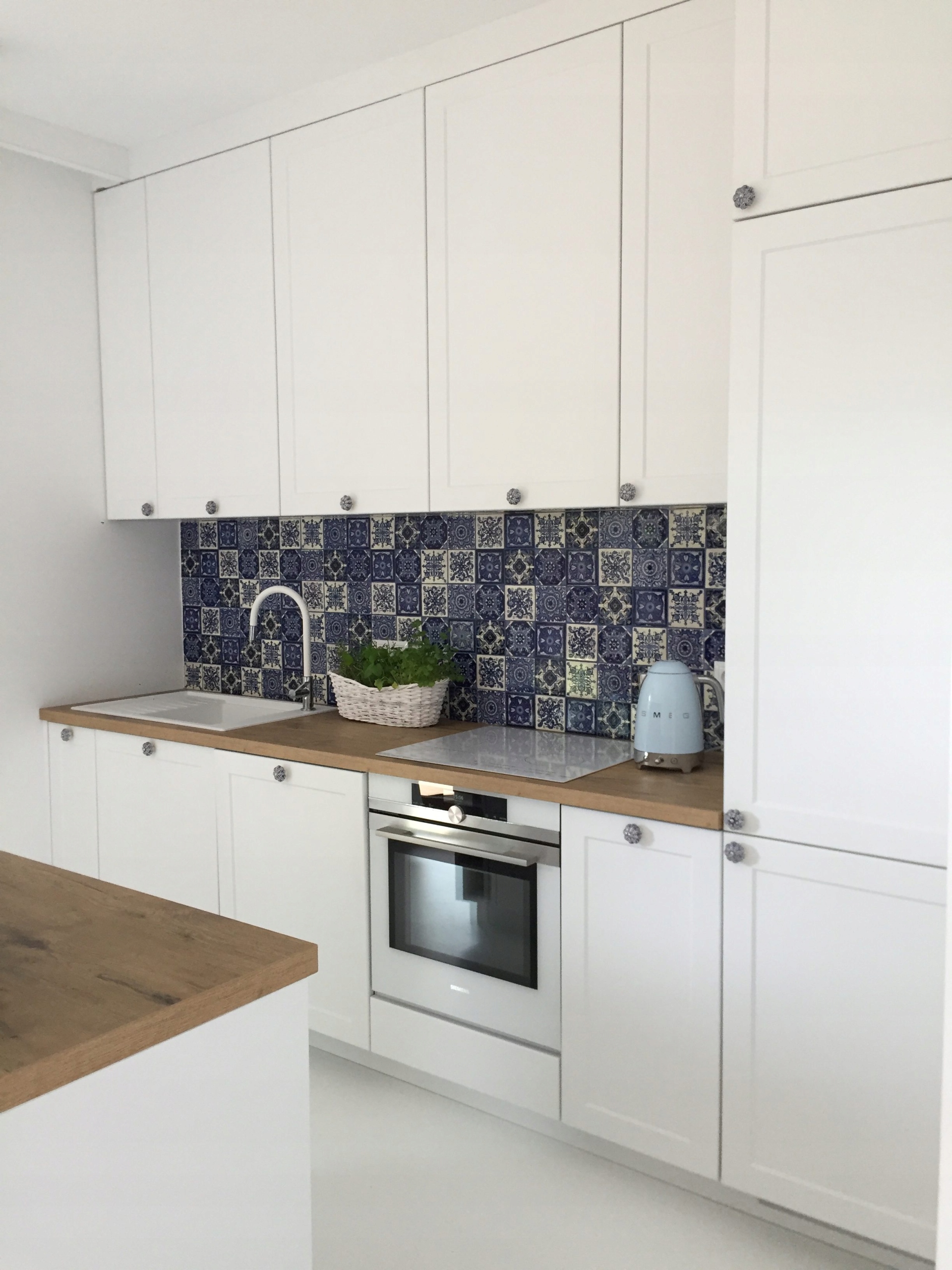 Płytki ceramiczne czarno-białe ścienne meksykański patchwork - Ferran Format kwadratowy