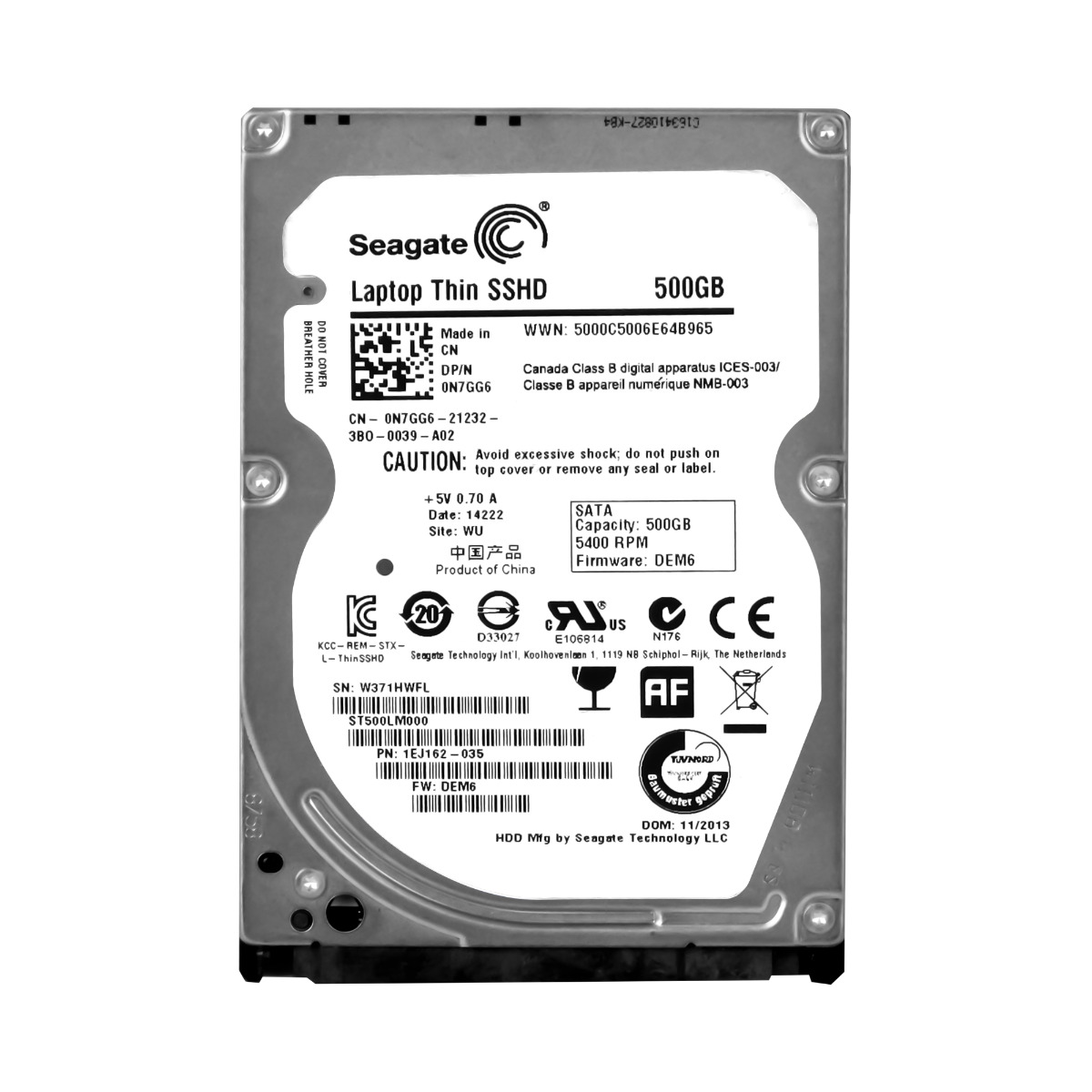 Dell 0N7GG6 500GB 5,4K Sata III 2,5'' ST500LM000