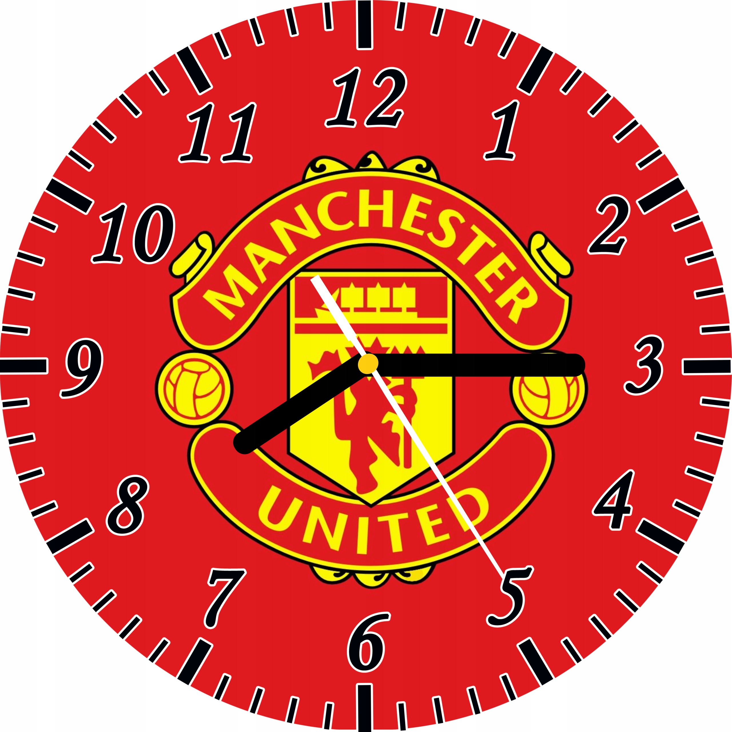 Zegar Ścienny z herbem drużyny Manchester United