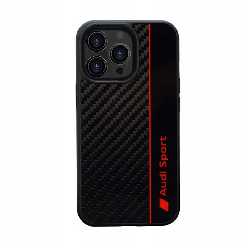 Audi Carbon Fiber Stripe Etui iPhone 13 Pro (Czarny)