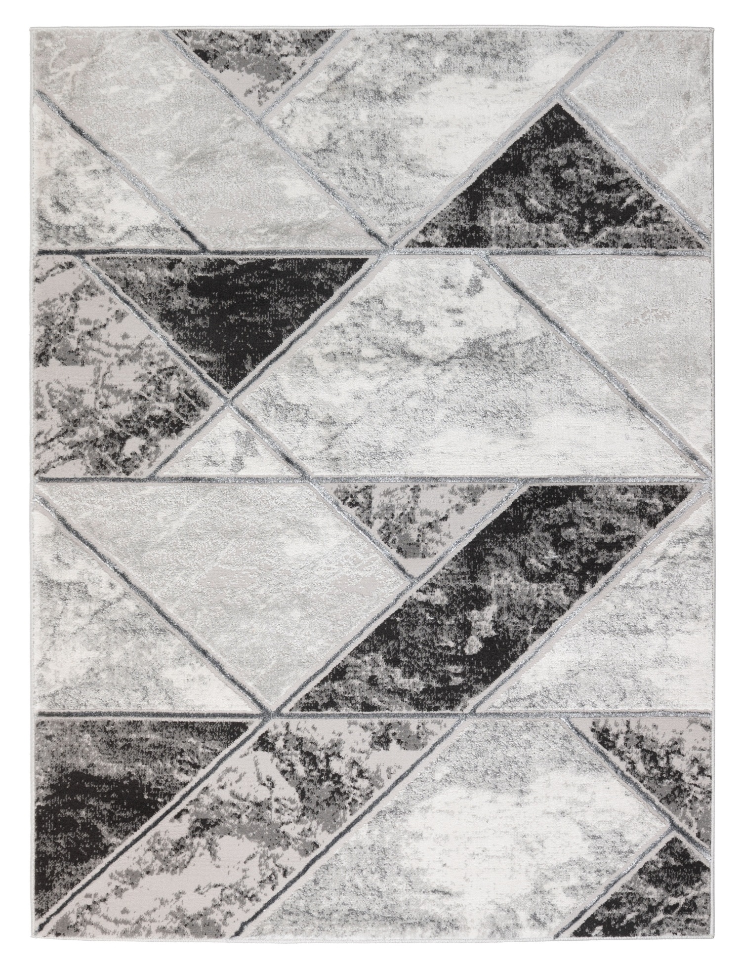 Moderný koberec 200 x 290 cm Mäkký Dekoratívny Premium Geometria Šedá