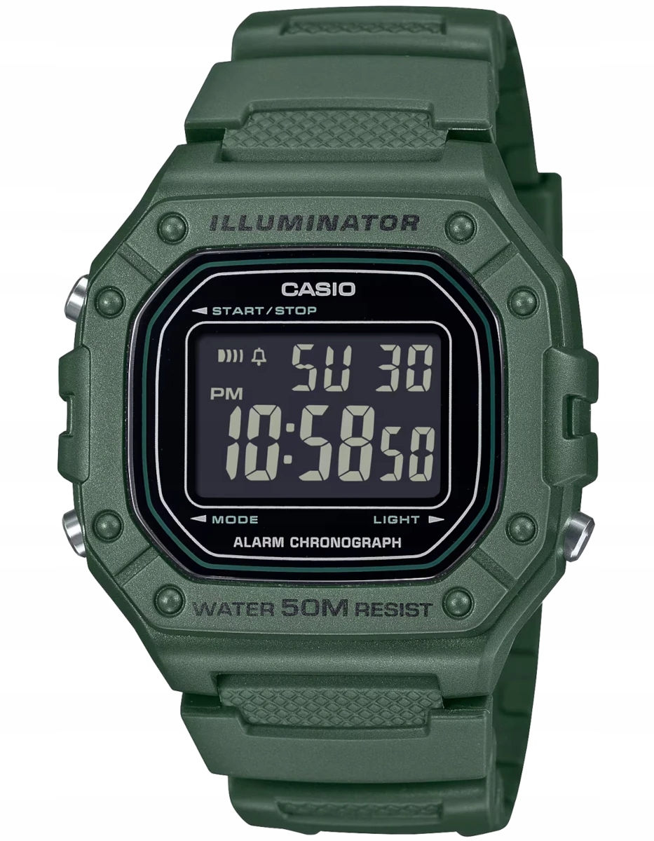 Sportovní hodinky na řemínku Casio W-218H Gwar.3+3L Zibi Gravírování