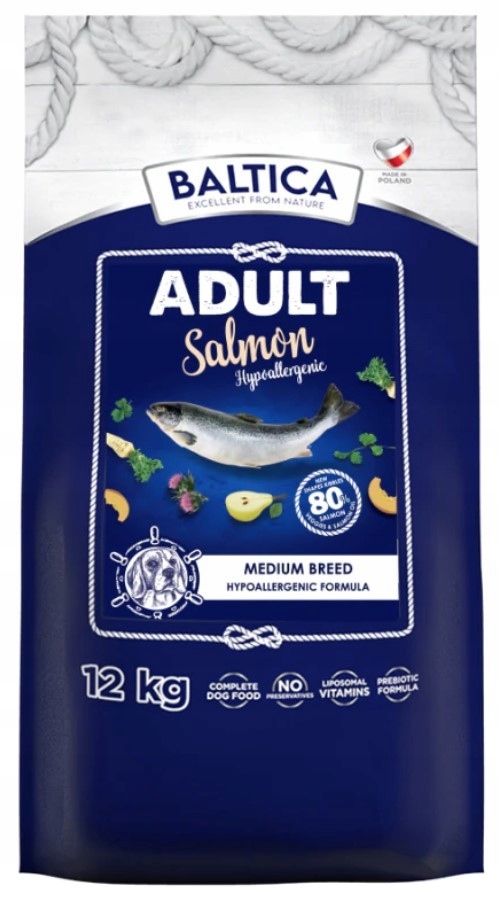 Baltica Excellent Adult Salmon Hypoallergenic M 12kg