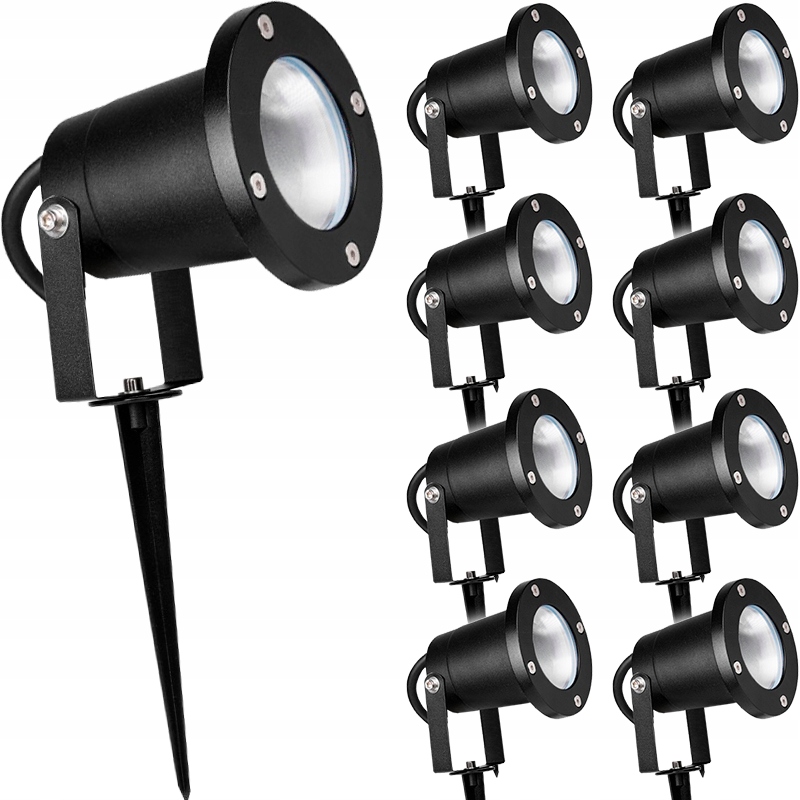 8x Dekoracyjna Lampa Led Ogrodowa Do Drzew Krzewów Z Przewodem GU10 230V