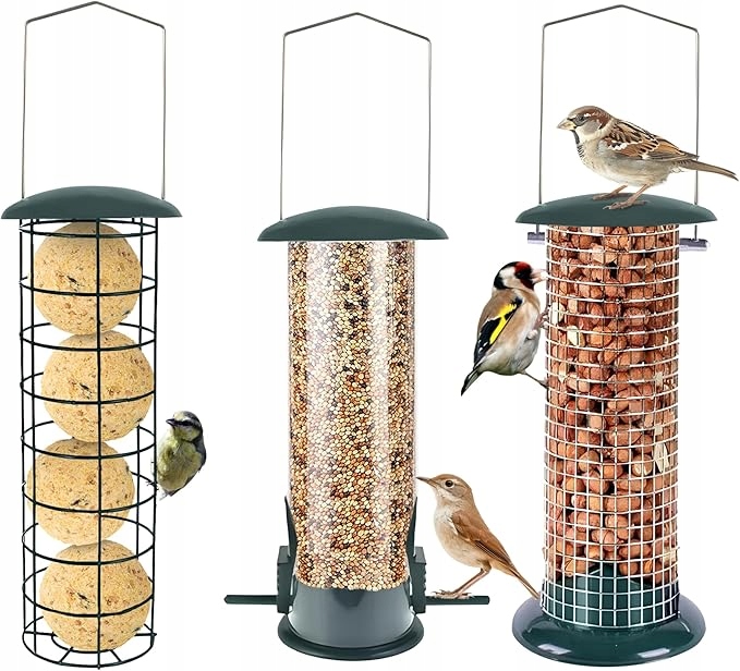 Zelená Sada Krmítka Pro Ptáky 3 Ks 173905
