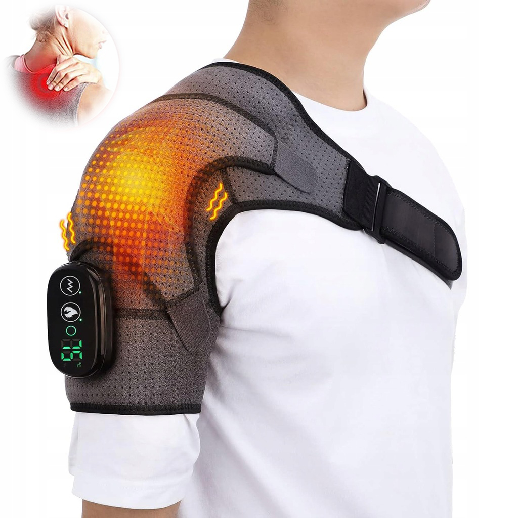 WS401 Ozgkee podgrzewana poduszka masażer na ramię bark orteza