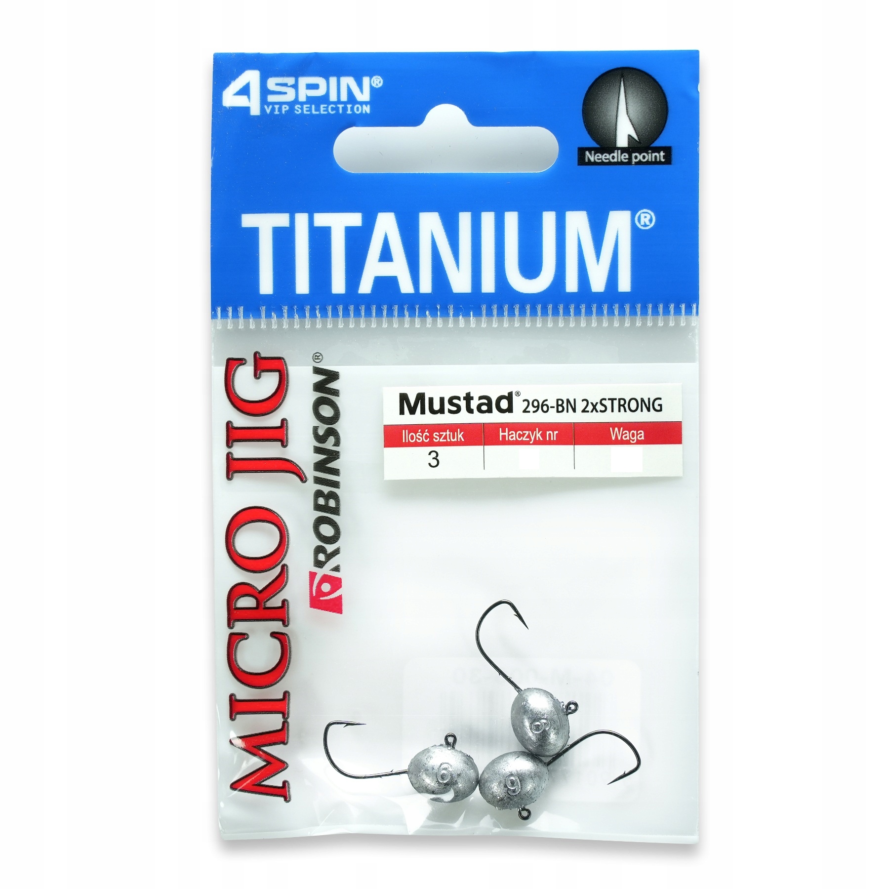 Główki Jigowe Robinson Titanium micro nr 4 0,8gr 3szt