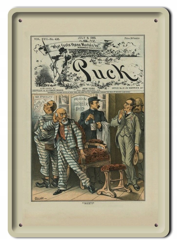 Barber Plakat Metalowy Szyld Obrazek Retro #21330