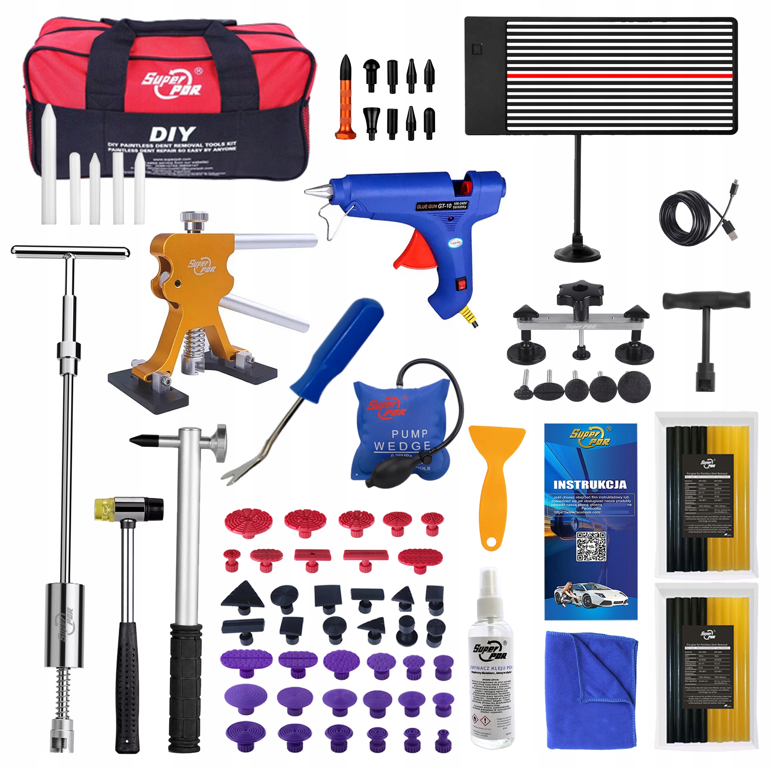 Vytahování promáčklin karoserie Sada nářadí Pdr Nástroje na vytahování