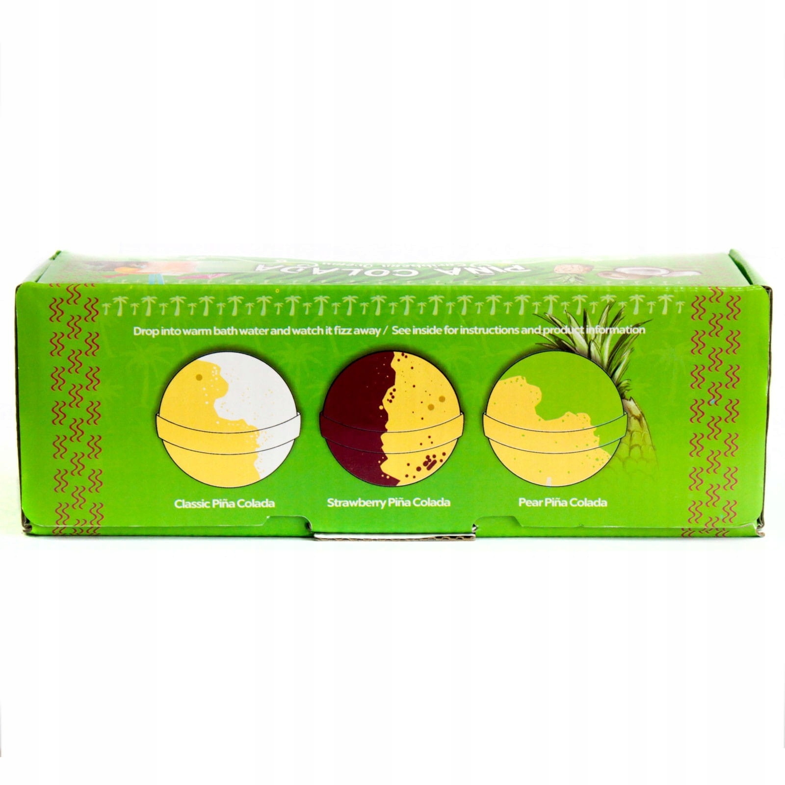 Zestaw 3 kul do kąpieli - Pina Colada kąpiel jak w drinku Marka Ancient Wisdom