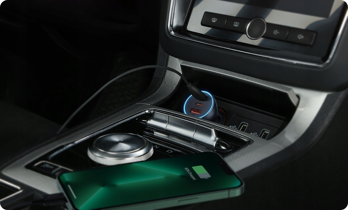 BASEUS SZYBKA ŁADOWARKA SAMOCHODOWA ZASILACZ 3x USB USB-C 65W PD QC 4.0 Napięcie wyjściowe 12 V