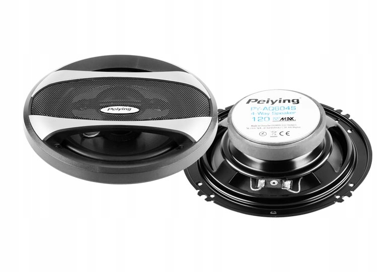 GŁOŚNIKI SAMOCHODOWE 6'' 120W 4OHM MASKOWNICE 2SZT