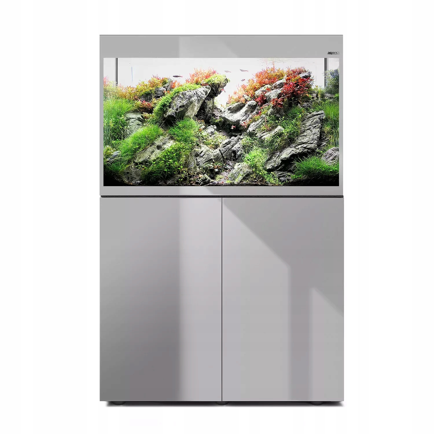 Akwarium Aquael Glossy St 80 D&n Szary Szafka Glossy