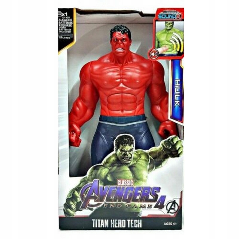 CZERWONY HULK FIGURKA 30CM INTERAKTYWNA ŚWIECI LED Tematyka, motyw HALK