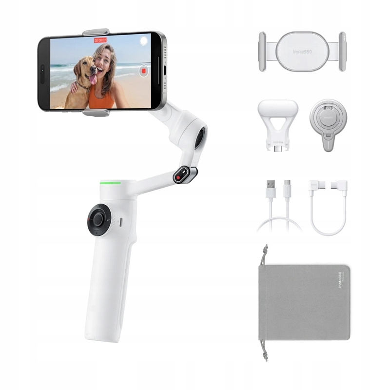 Gimbal Ruční Stabilizátor Insta360 Flow 2 Pro Creator Sada Bílá