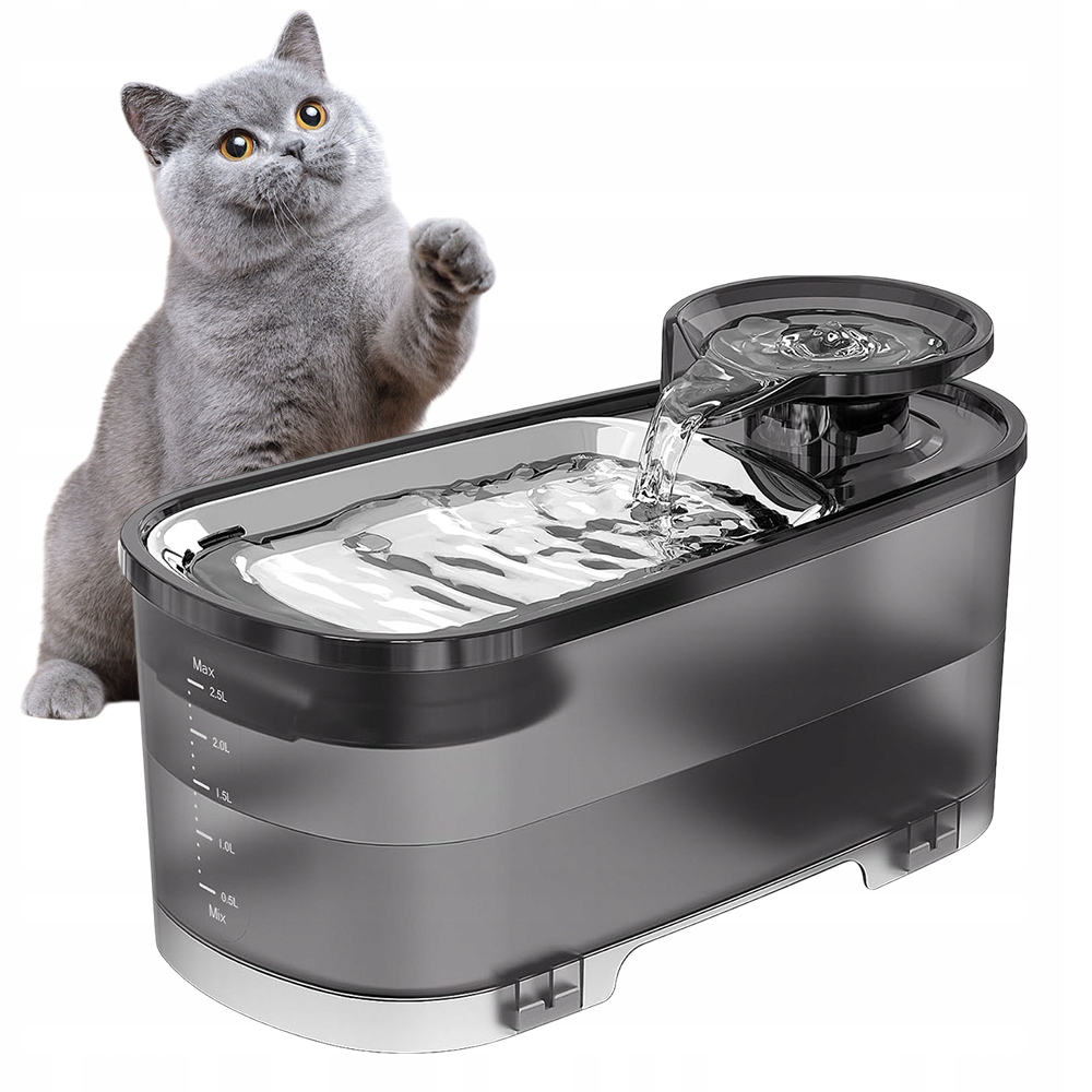 Levně Automatická Napáječka Pro Kočky Pro Psy 2500 ML Fontána Tichý Filtr