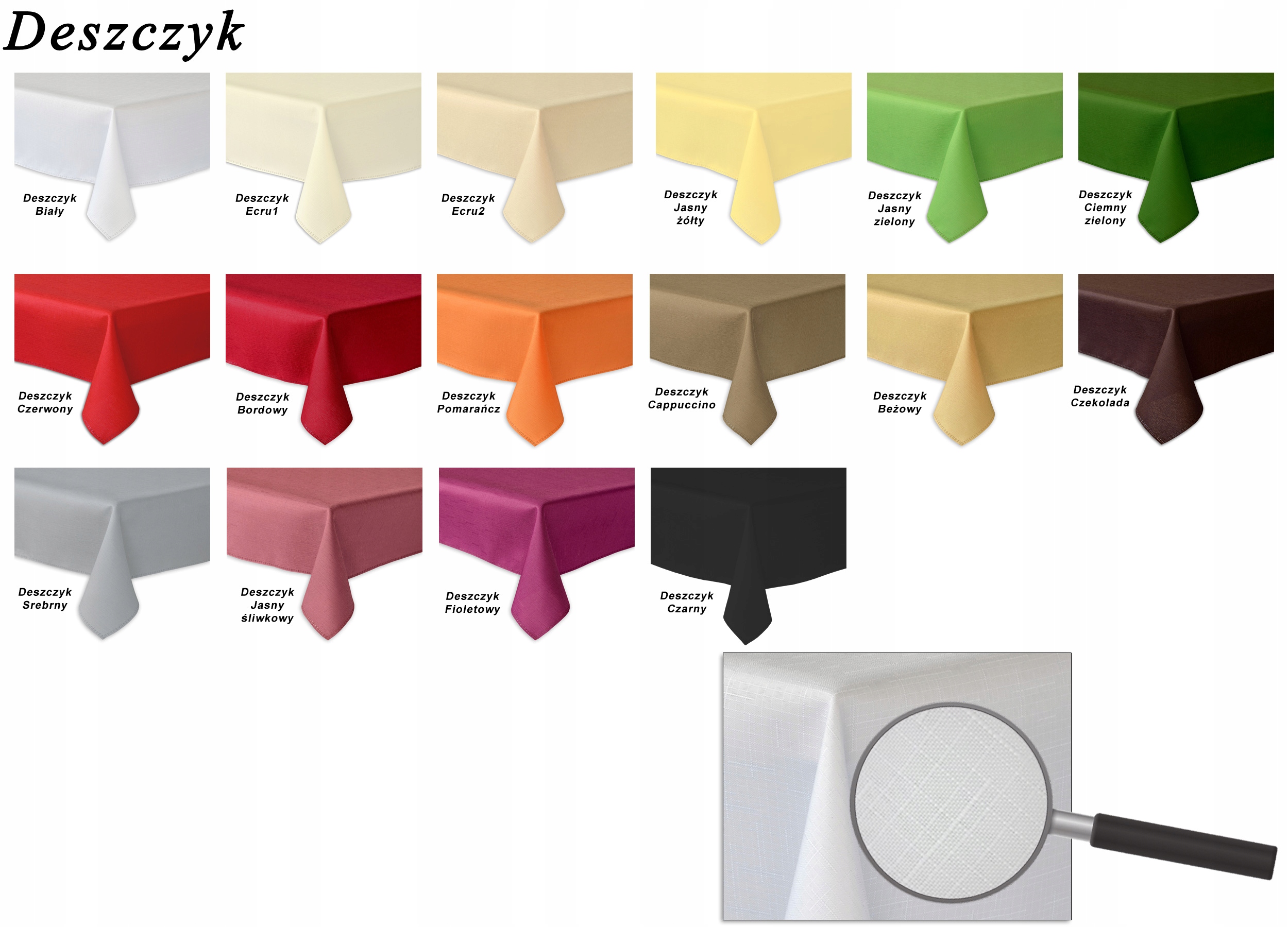 OBRUS PLAMOODPORNY 140X400 BIAŁY ECRU EKRI KOLORY Szerokość produktu 140 cm