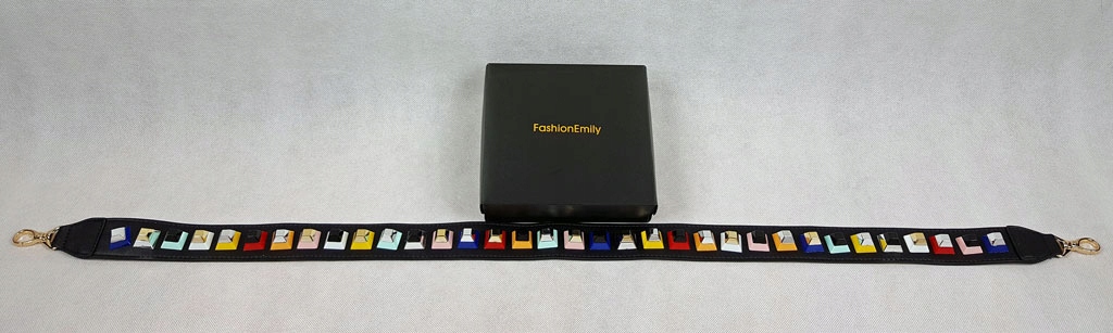 AZTECKI KOLOROWY PASEK DO TOREBKI PIRAMIDY 3D BOHO Kolor okuć inny