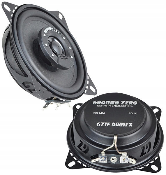 Ground Zero Gzif 4001FX 2-drożne płaskie głośniki współosiowe 100 mm