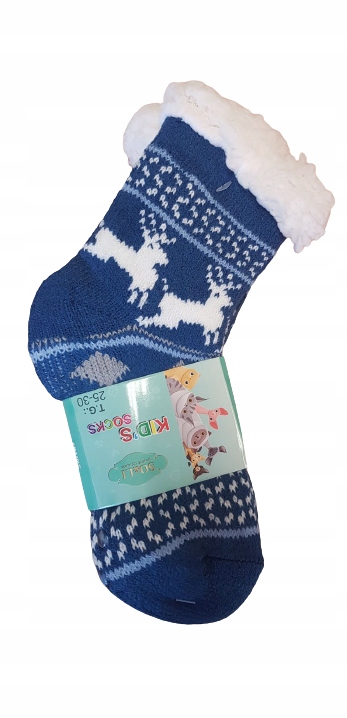 

Skarpety kapcie grube granat zima Abs 25-30 święta