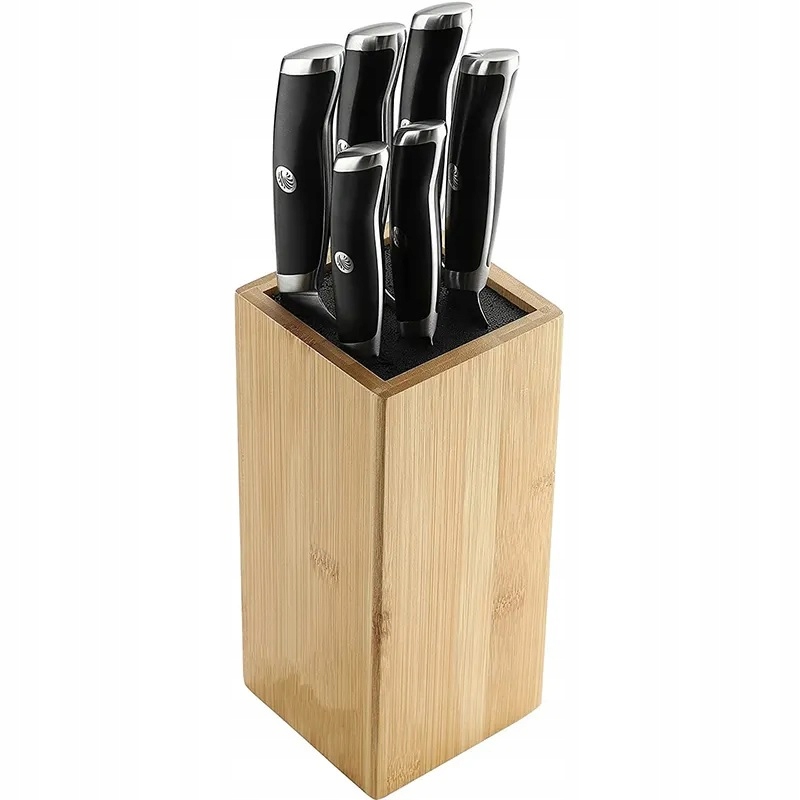 BAMBUSOWY BLOK STOJAK NA NOŻE NOŻYCZKI UNIWERSALNY