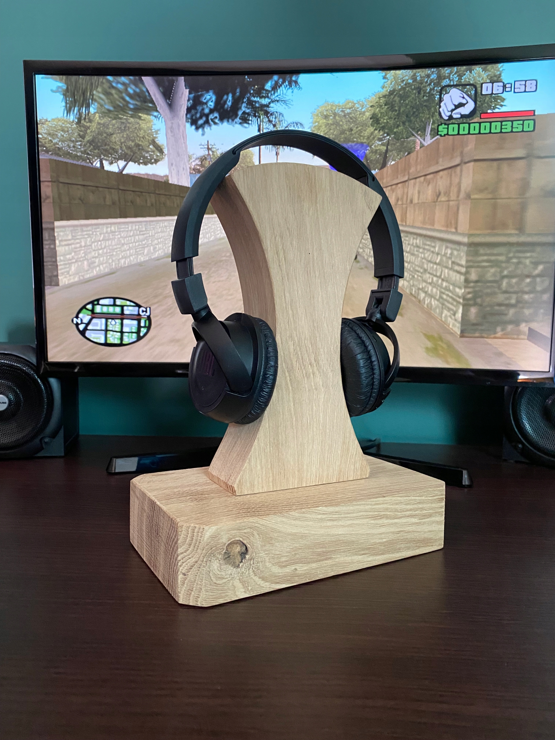 STOJAK NA SŁUCHAWKI SUROWY DĄB HANDMADE GAMING PL Kod producenta JDA