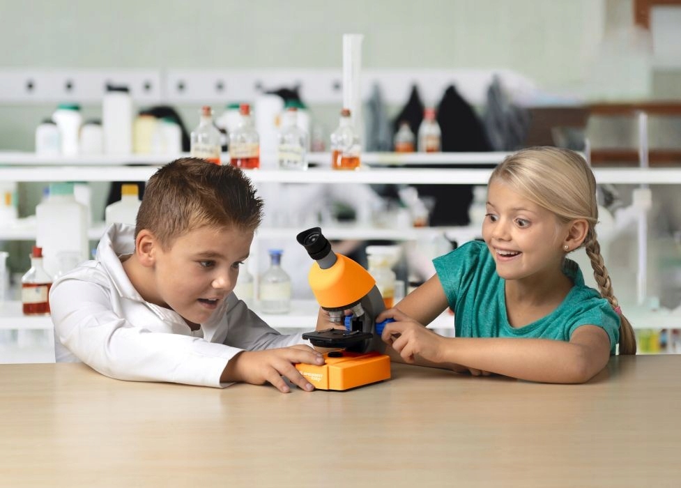 Mikroskop 40x-640x JUNIOR pomarańczowy Bohater brak