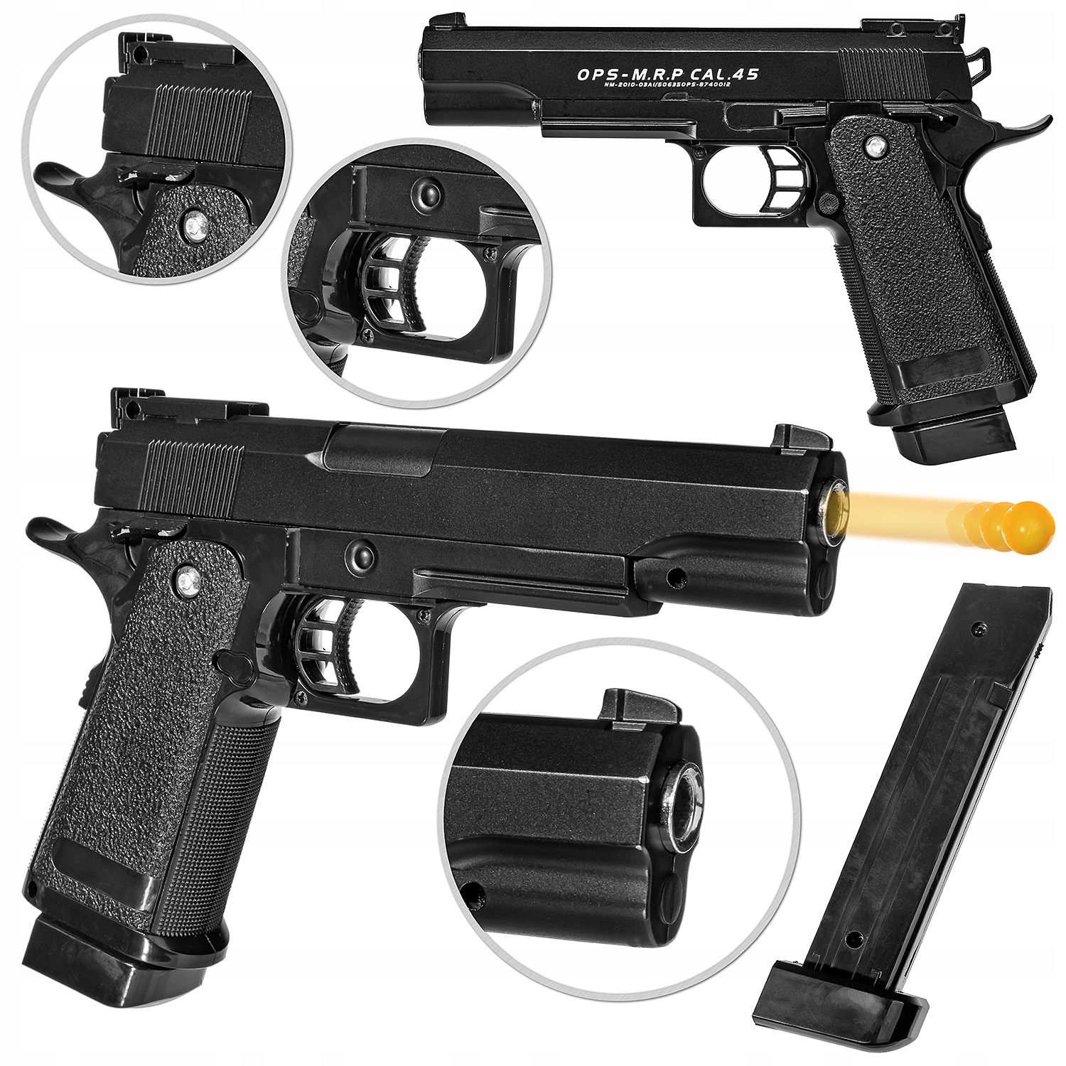 PISTOLET METALOWY C6 COLT REPLIKA ASG KULKI 6MM Kod producenta C6