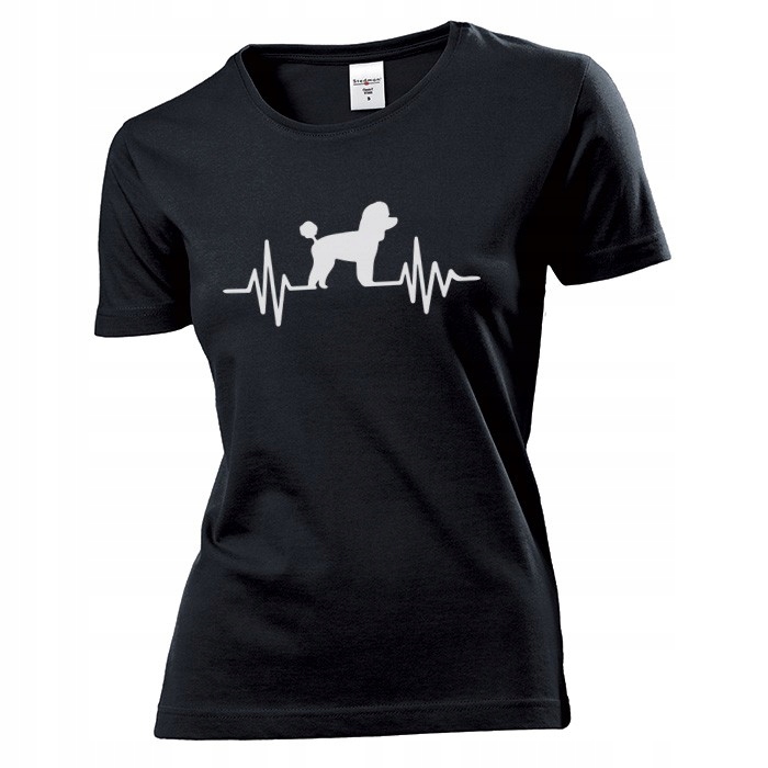 

Koszulka damska Linia życia Ekg pies pudel L