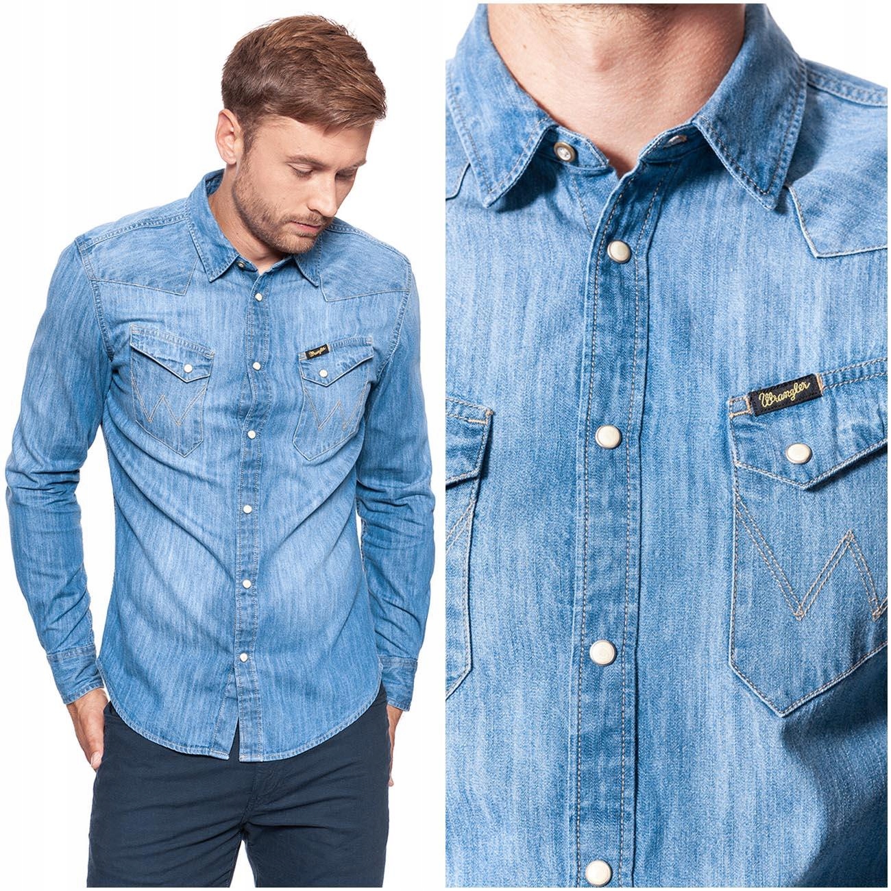 

Wrangler L/s Western Shirt Męska Koszula Jeans S