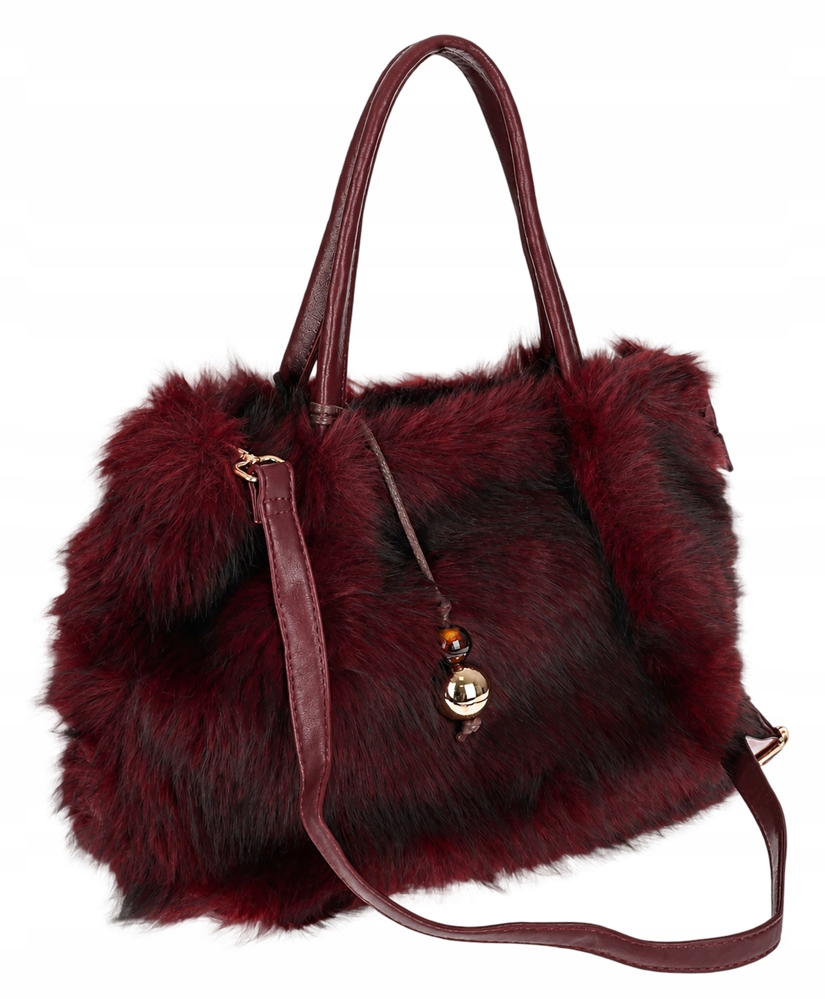 Dámská kabelka Tommasini Kožešinová shopper Prostorná do ruky T3741 Bordó