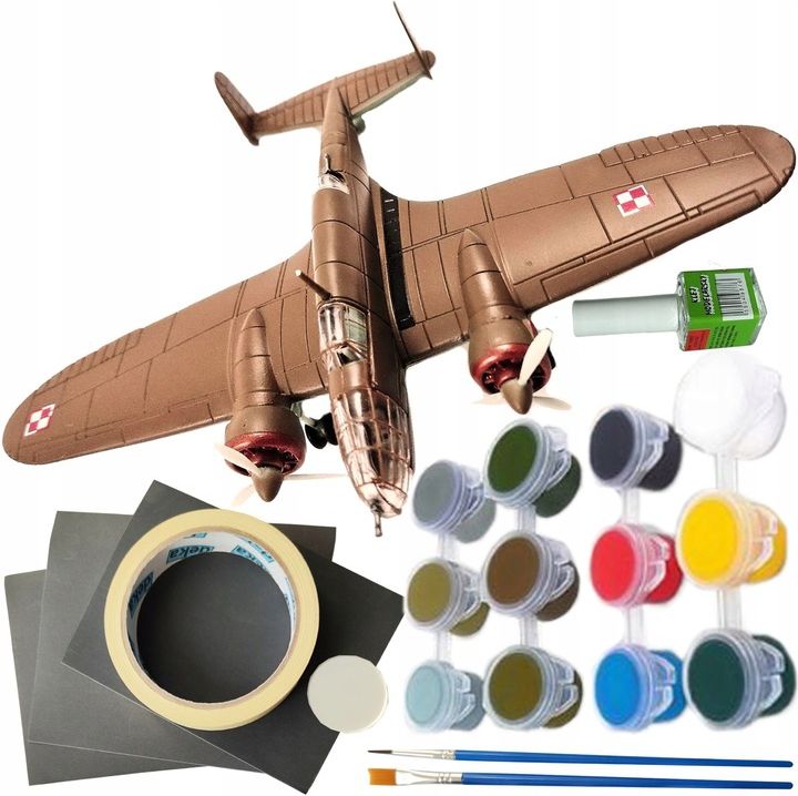 Model Pro Lepení Letadla Los II Lepidlo, Barvy, Štětce, Tmel, Páska