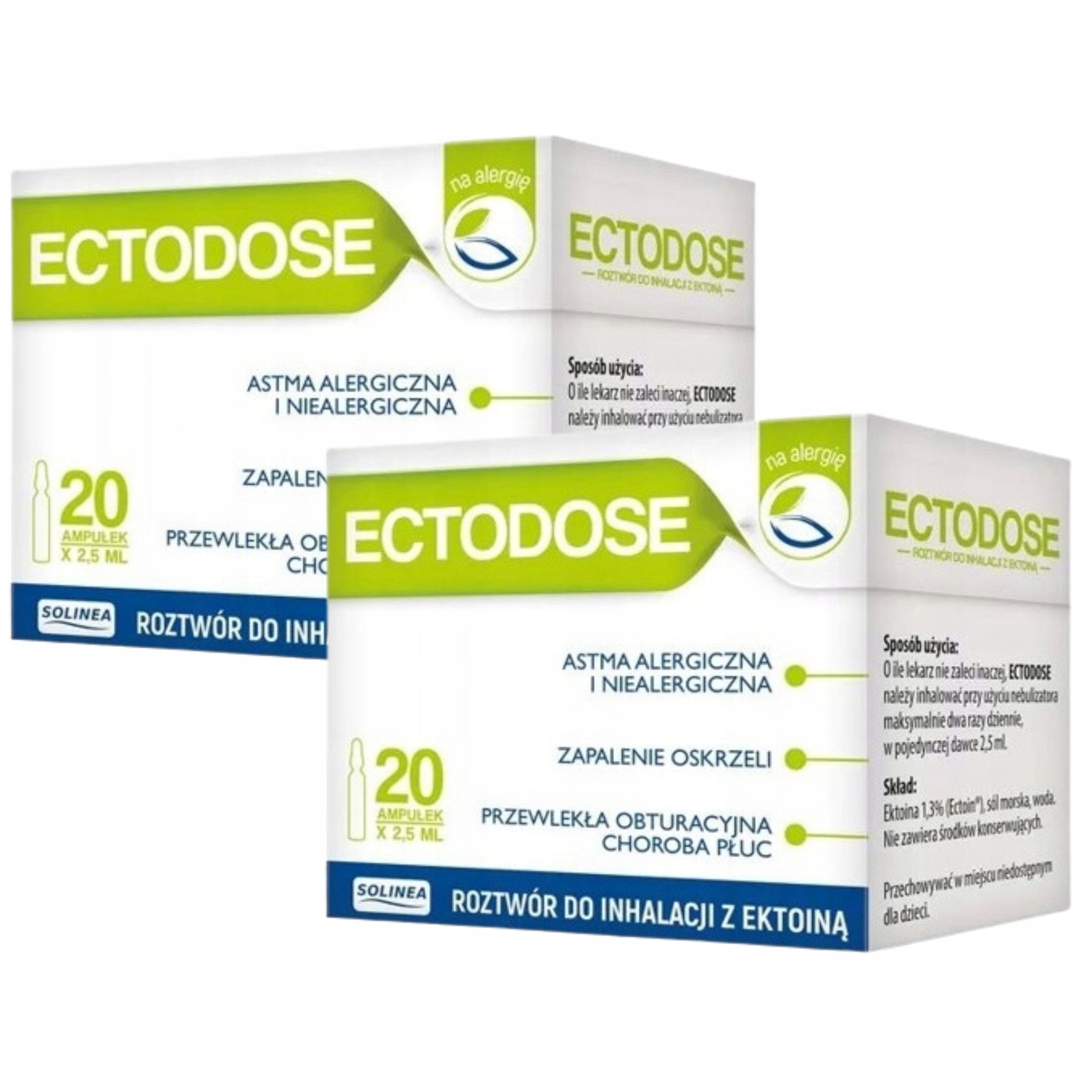 2x Ectodose roztwór do inhalacji 20 ampułek