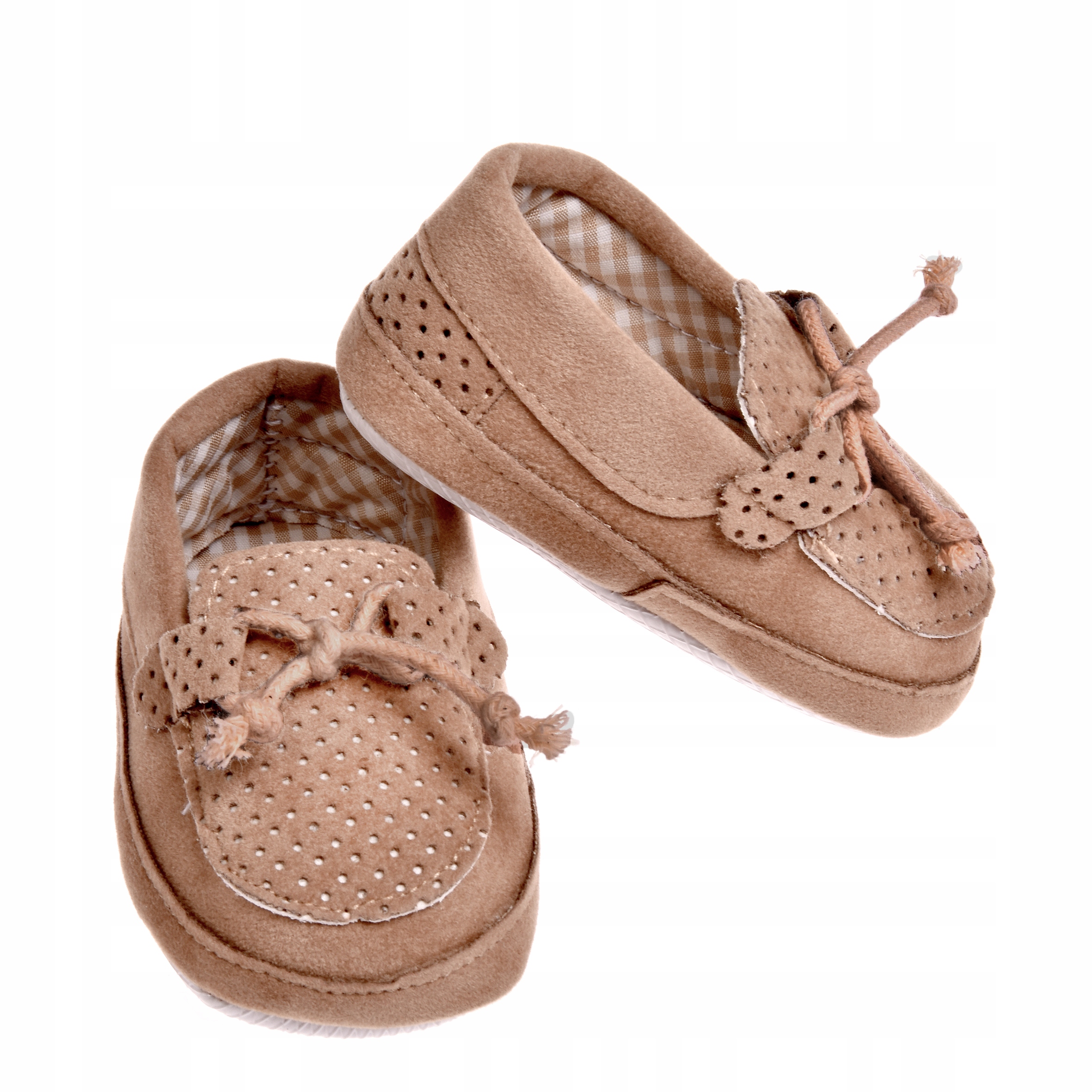 Buciki MOKASYNY niemowlęce CHRISTOPHER BEŻOWE rozmiar 18 Marka inna