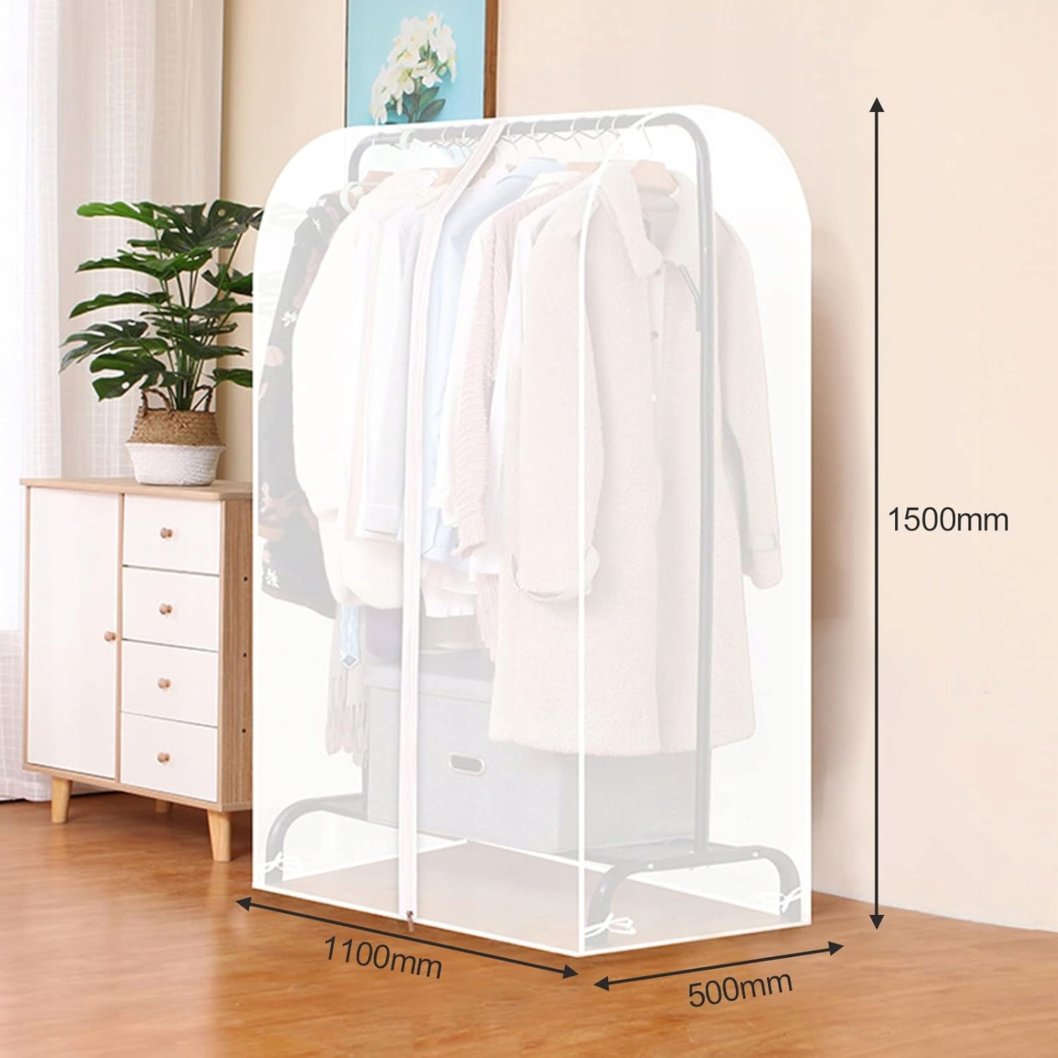 POKROWIEC NA UBRANIA PYŁOSZCZELNA OSŁONA 110cm Z ZAMKIEM ANTY WILGOĆ EAN (GTIN) 7890255031118