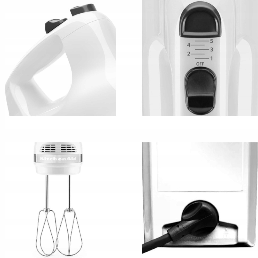 MIKSER RĘCZNY KUCHENNY KITCHENAID CLASSIC 5KHM5110EWH BIAŁY Moc nominalna 85 W