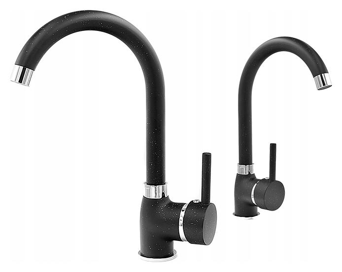 Kuchyňská baterie pro dřez Beta jednopáková, černá, skvrnitá