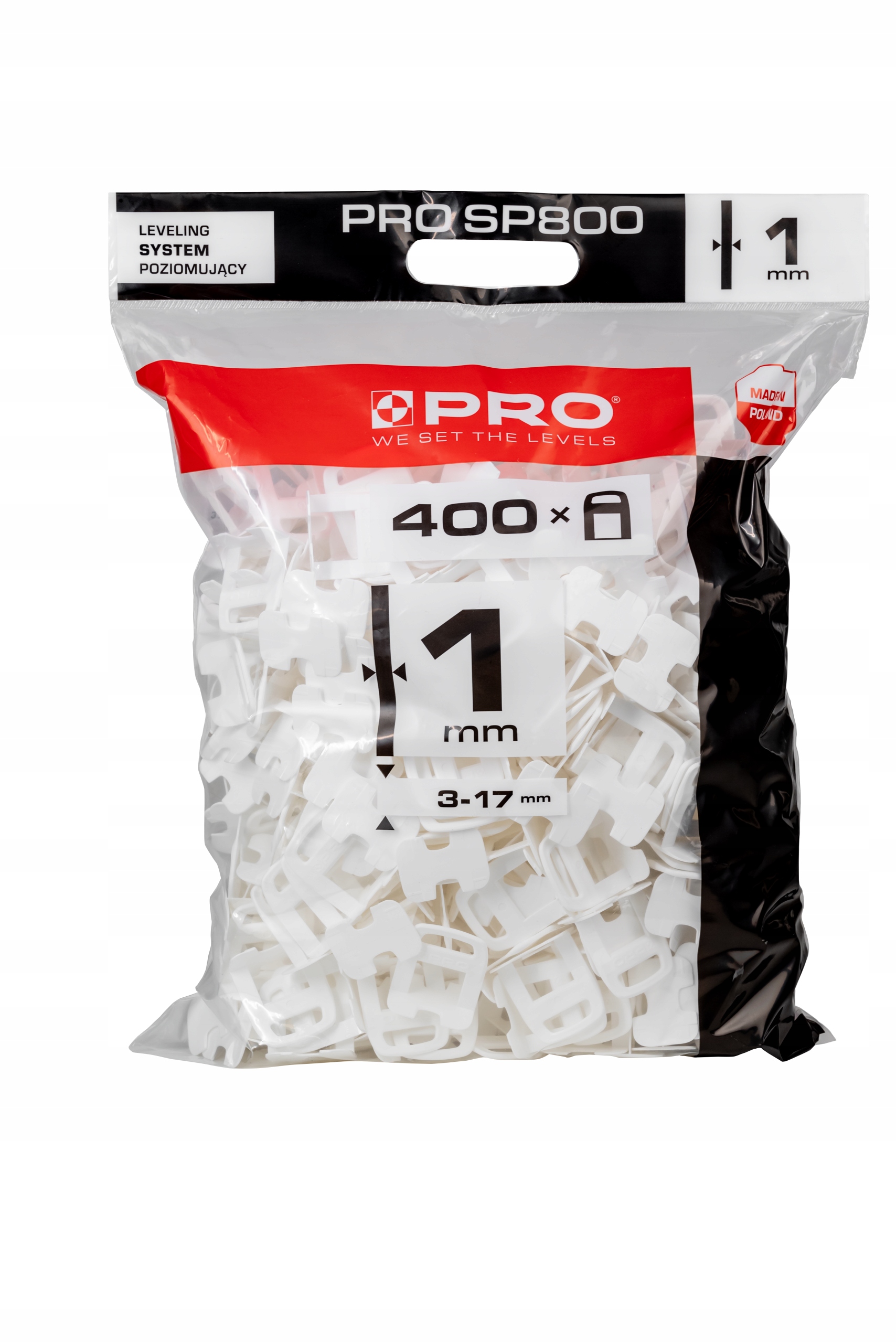 Systém vyrovnávání klipů 400ks Sáček Pro SP800 1.0mm