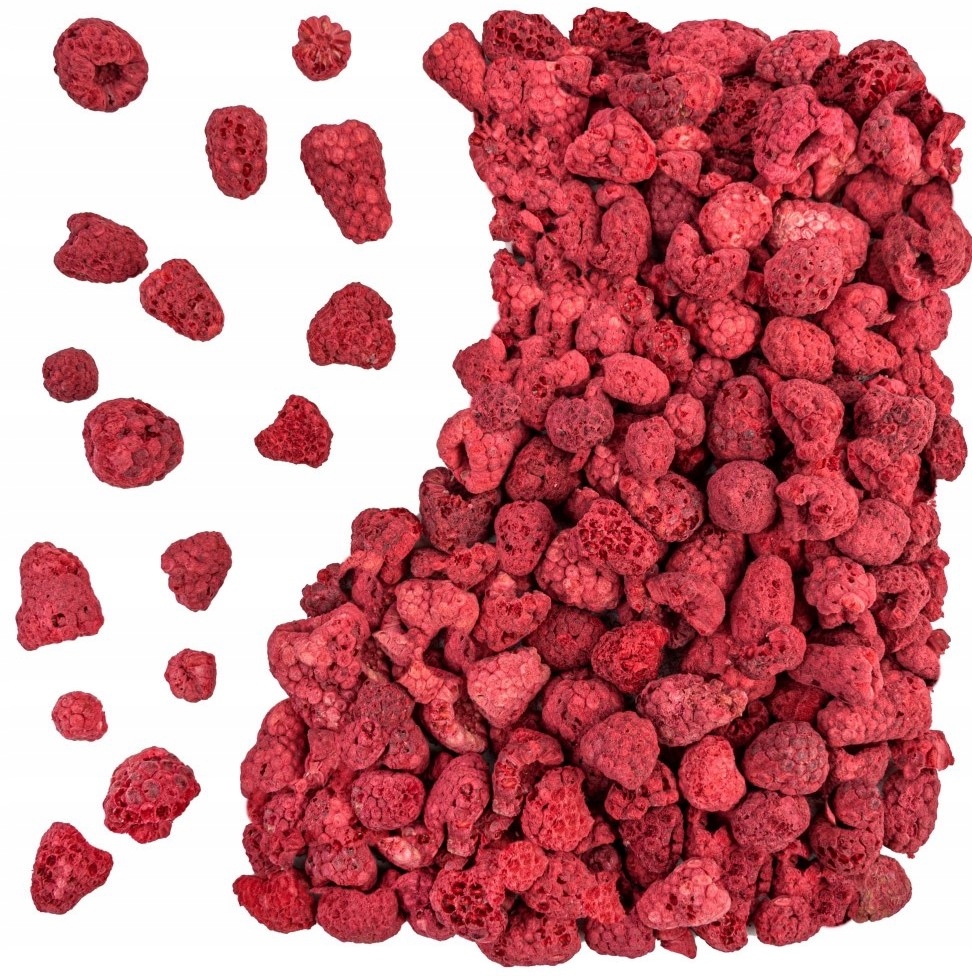 MALINA LIOFILIZOWANA cała maliny liofilizowane całe owoce 50 g klasa A