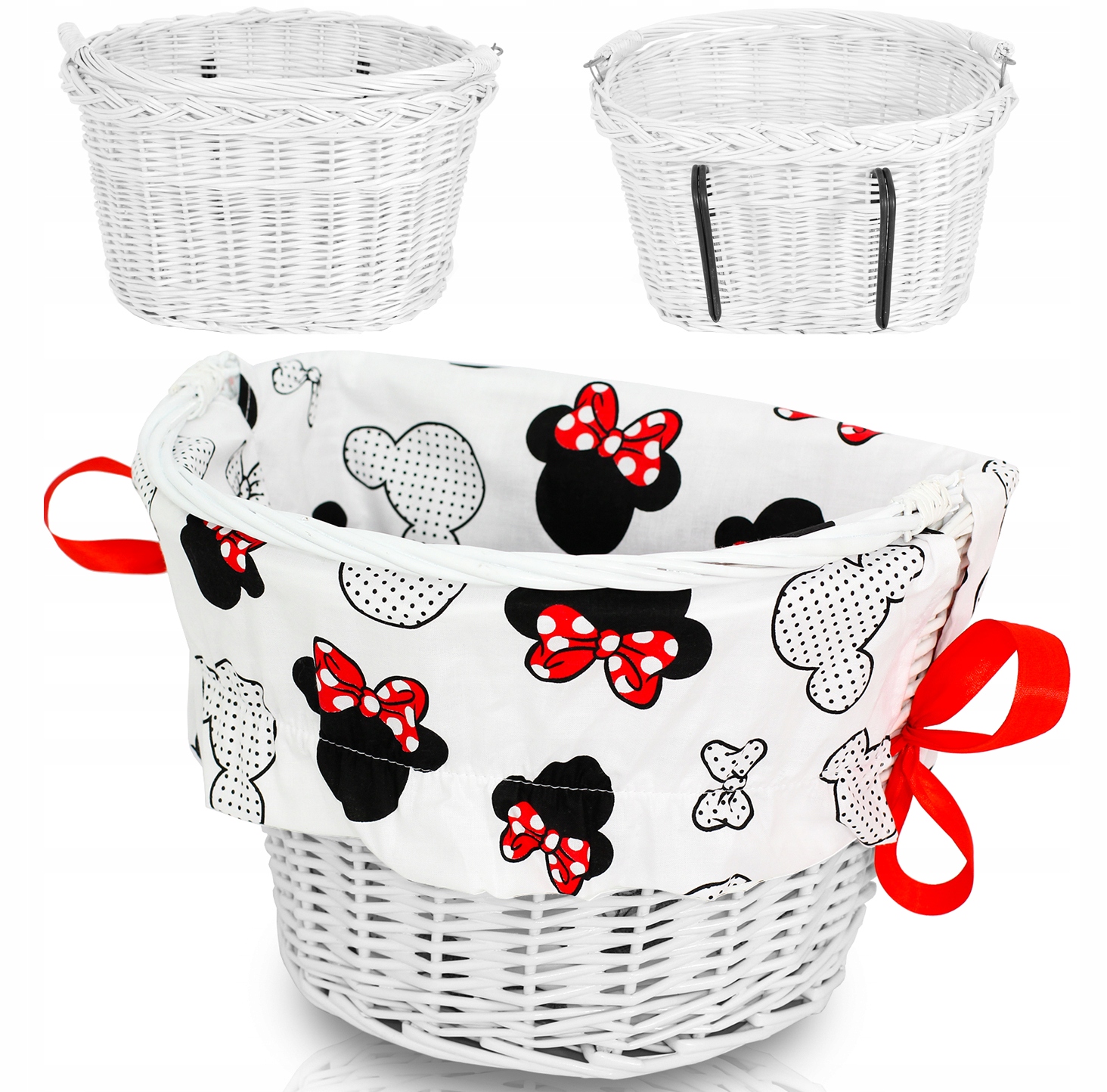 

Koszyk Wiklinowy Na Rower Zakupy Haczyki + Wkład