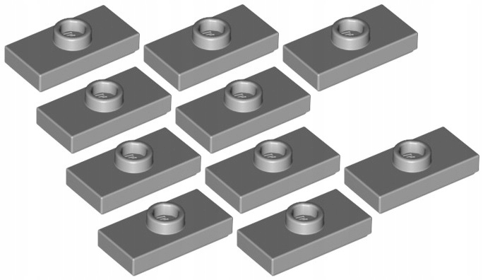 

Lego Płytka 1x2 Wypustka J Szara 15573/6066097 x10