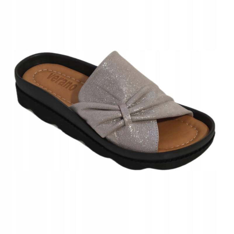 Verano 031.1083 stříbrné nazouváky vel.39 metalizované Kochland