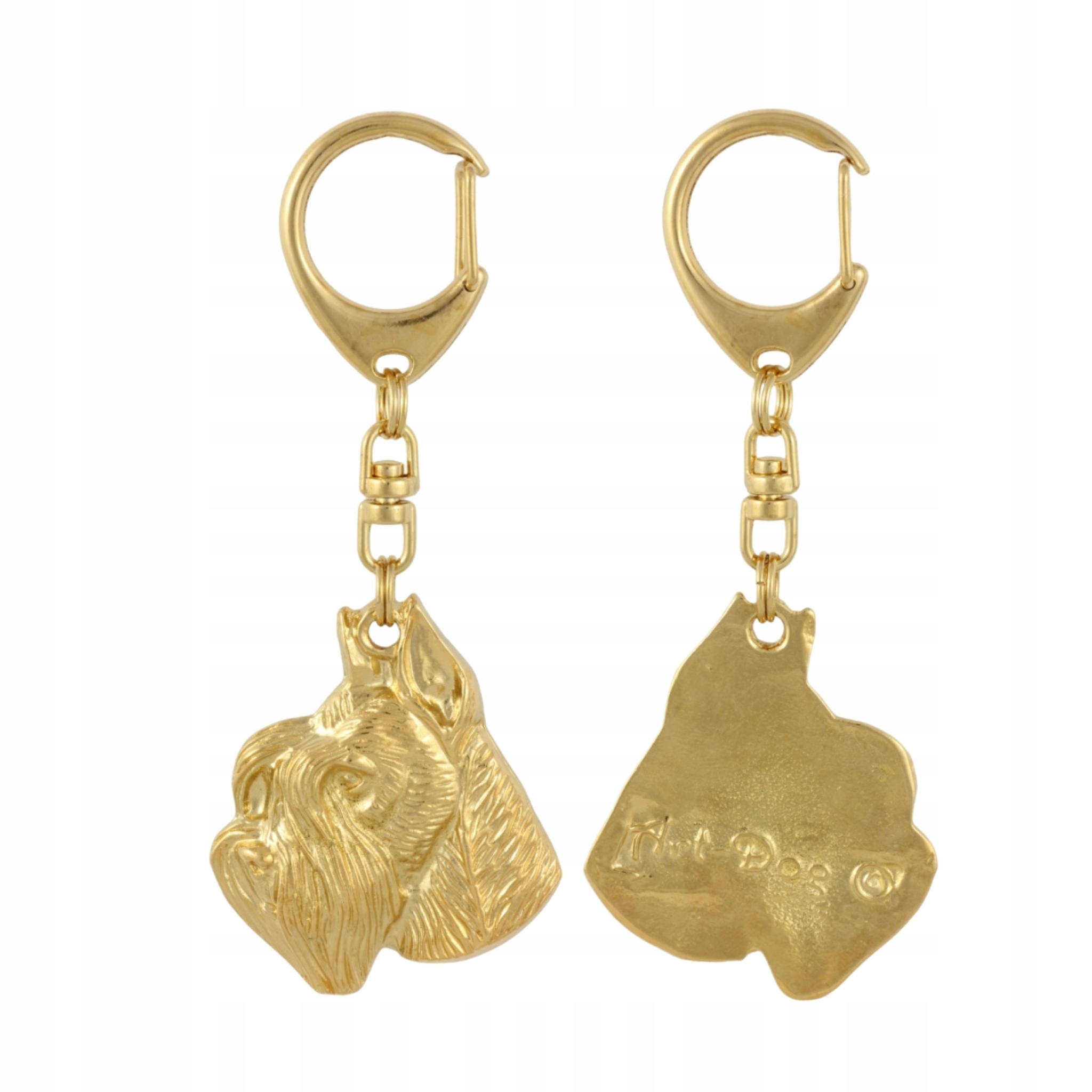 Šnaucer, Knírač I – pozlacený přívěsek na klíče na klíče se psem, ozdoba kabelky,