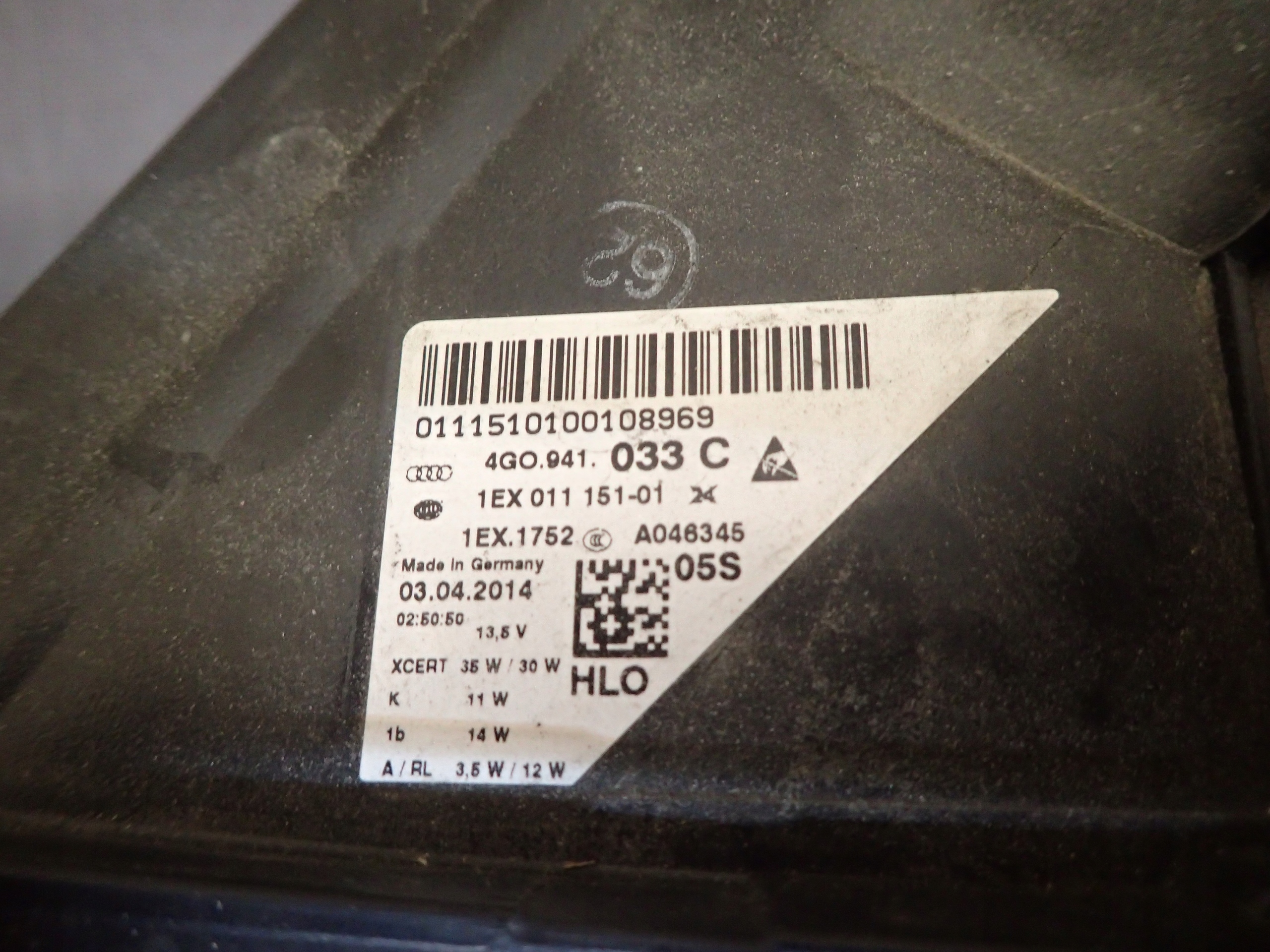 light front left AUDI A6 C7 FULL LED 11-14 4G0